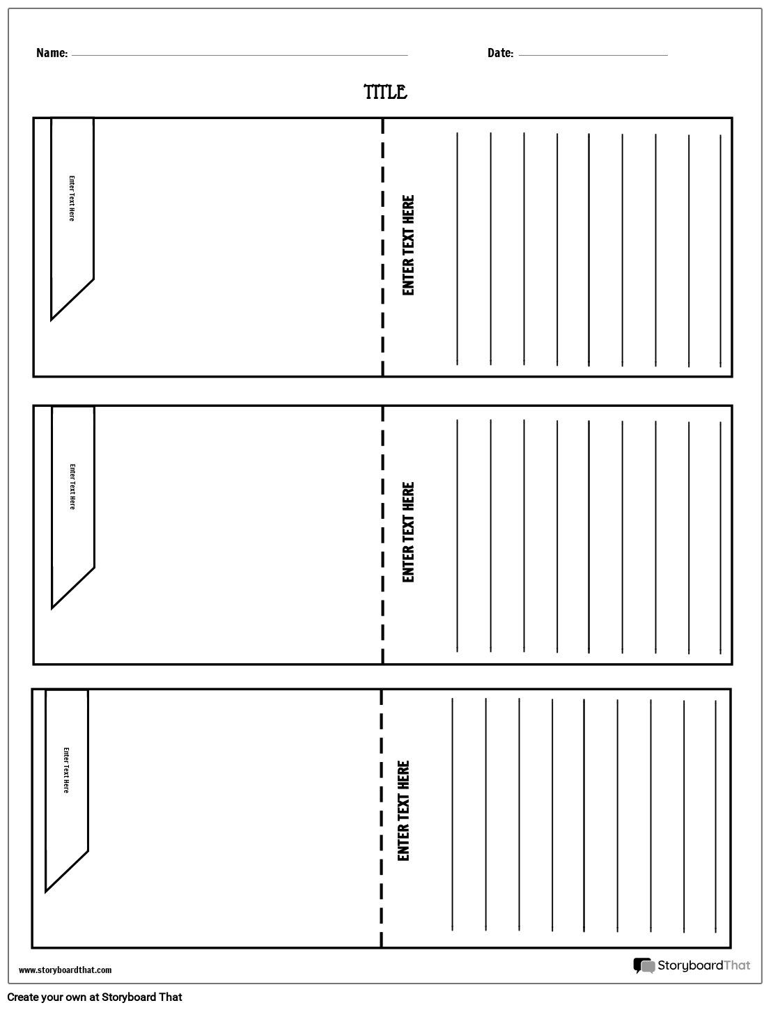 Print Ready Blank Flashcards Template Storyboard