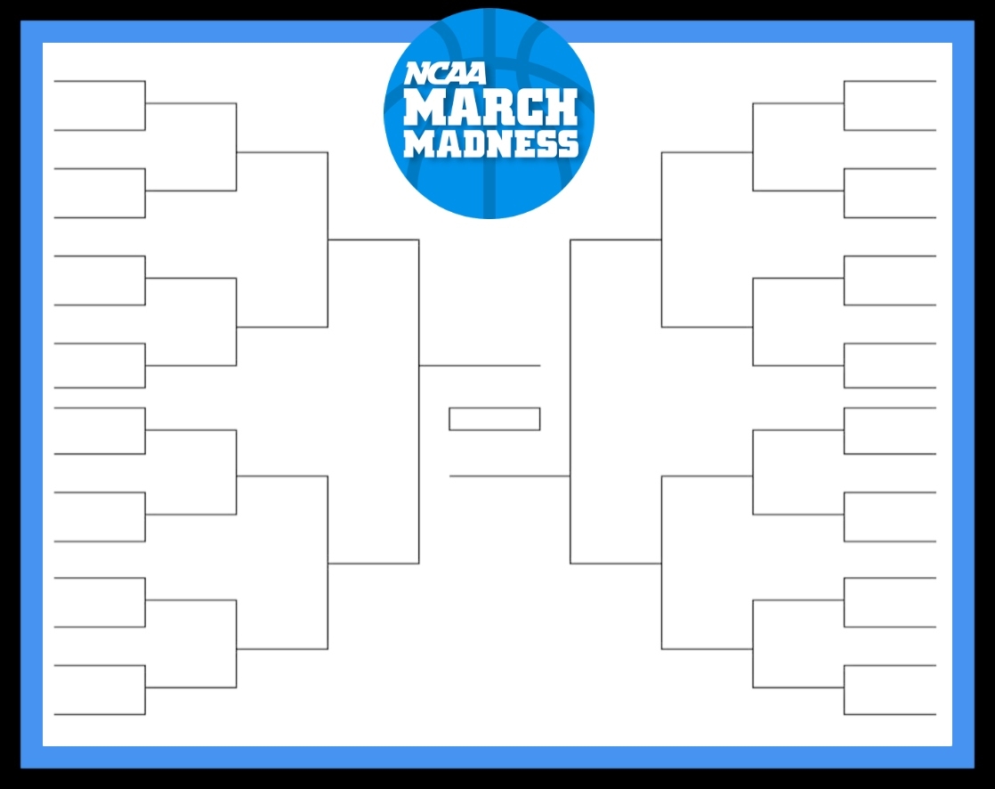 Printable 32 team Bracket For The Second Round Of March Madness Interbasket