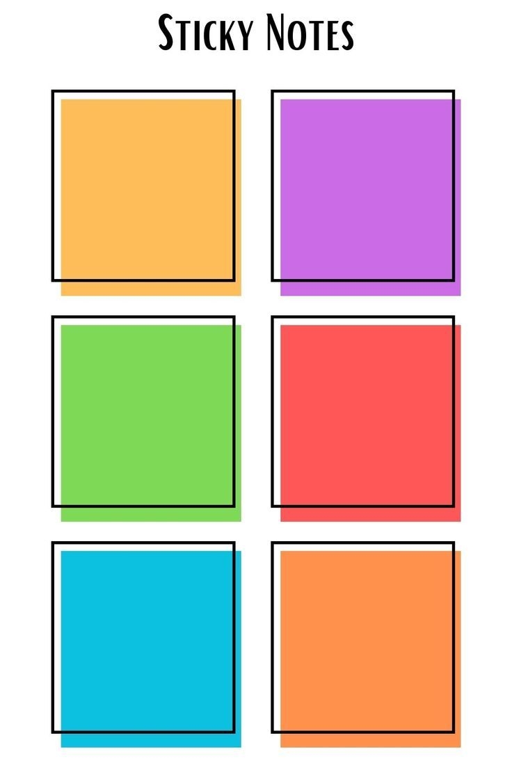 Printable Blank Sticky Notes Template PDF Printable Blank Sticky Notes Template PDF