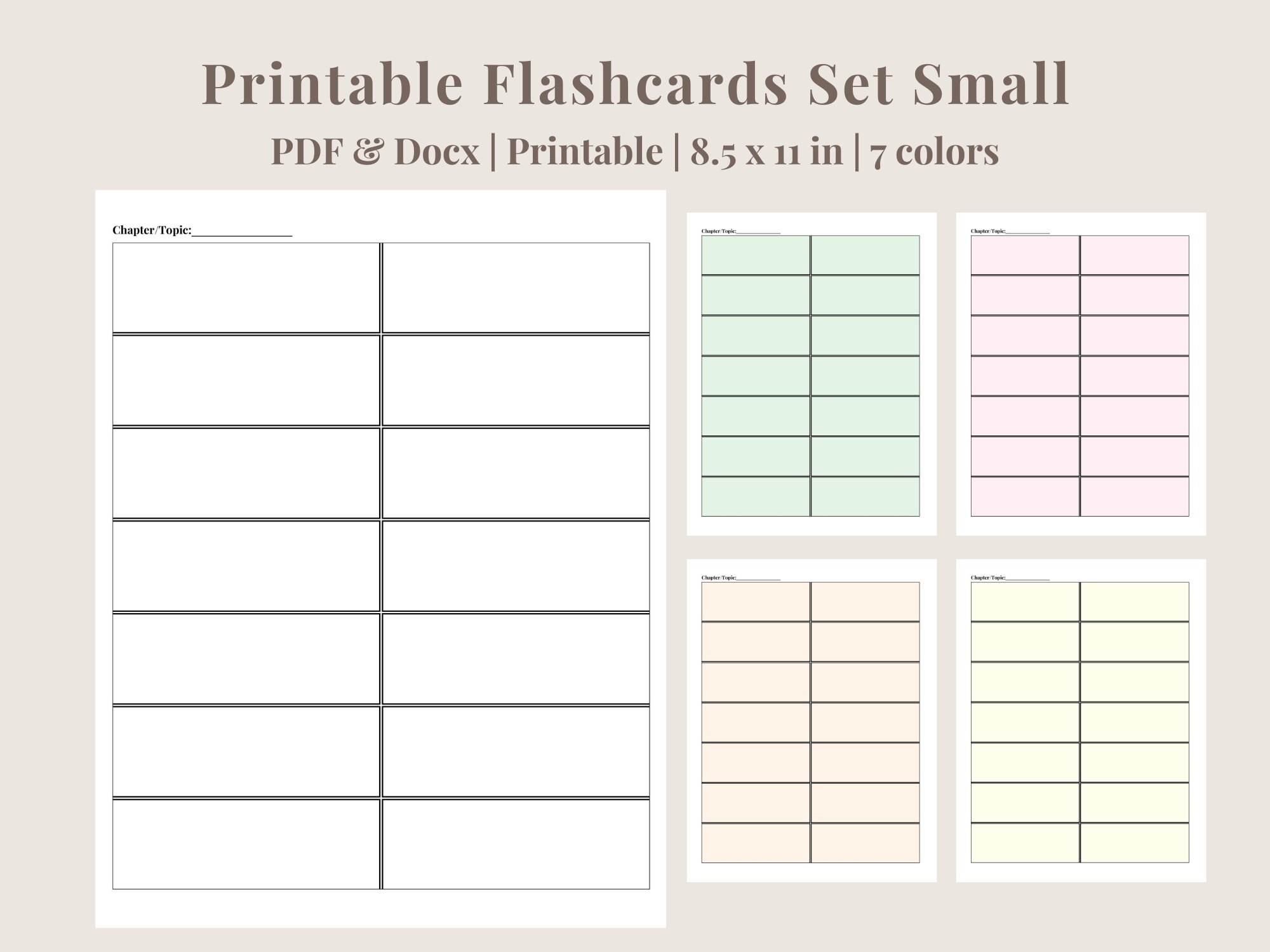 flash card template