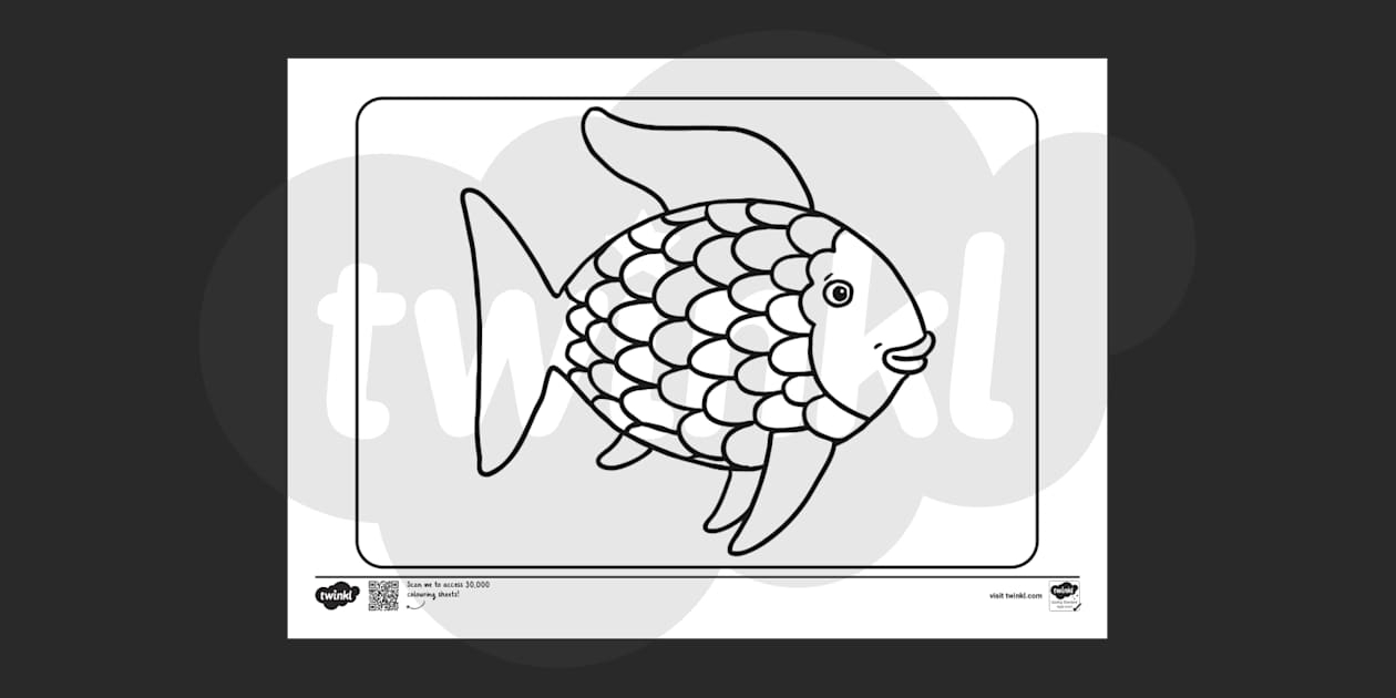 Printable Rainbow Fish Template And Colouring Sheets Printable Rainbow Fish Template And Colouring Sheets