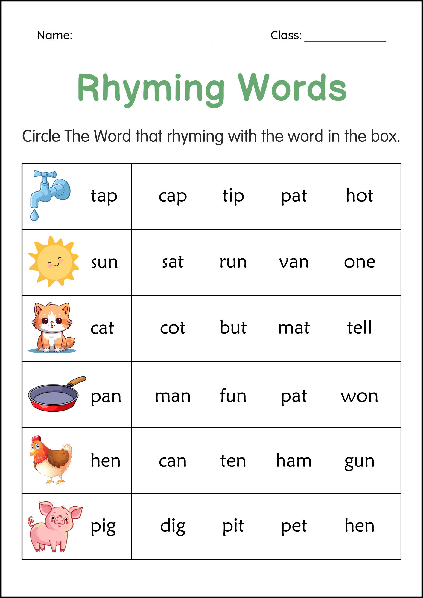 first grade phonics worksheets