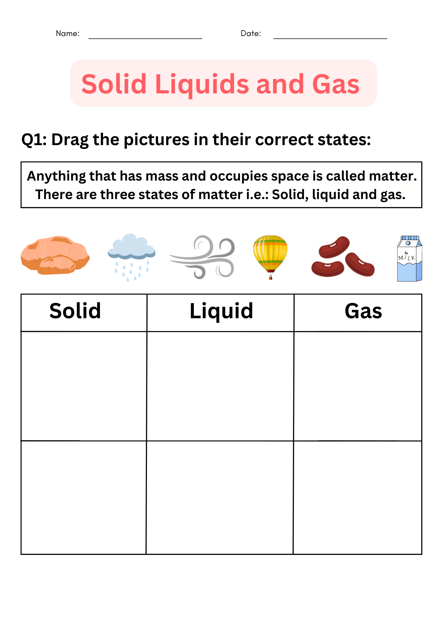 science worksheets for grade 2