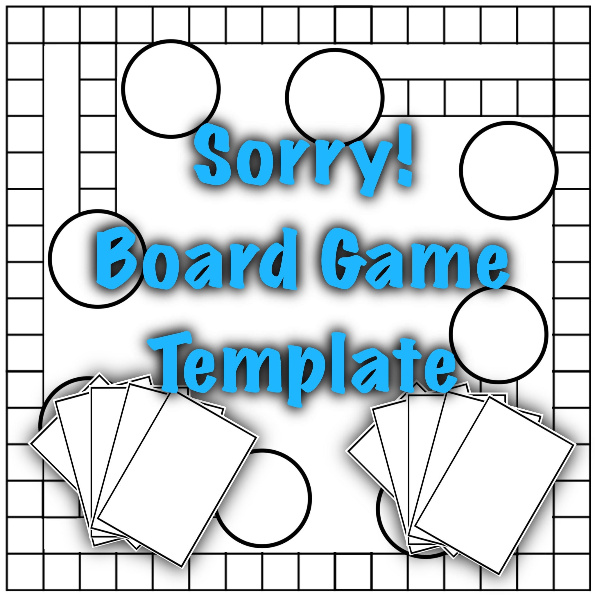 Printable Sorry Game Set Customize Your Own Board Game With Blank Template And Cards Etsy