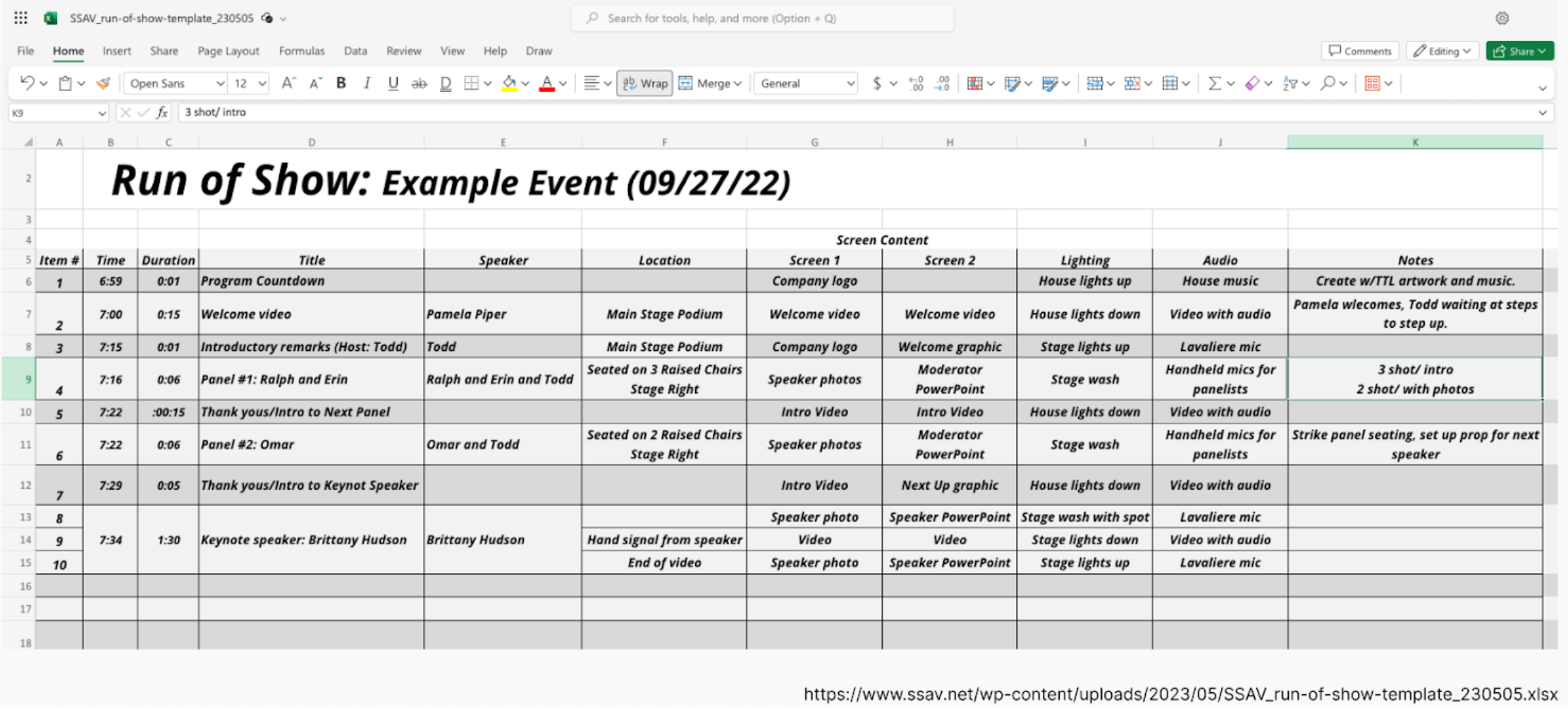 Pros And Cons Of Using Excel Run Of Shows Templates Pros And Cons Of Using Excel Run Of Shows Templates