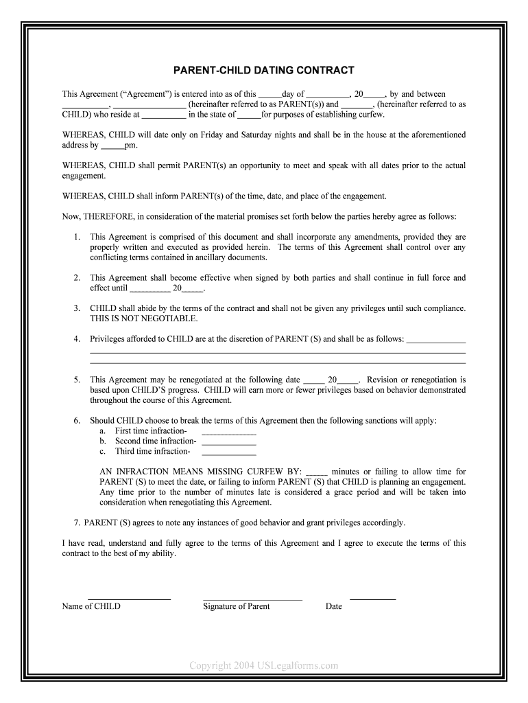 relationship contract template