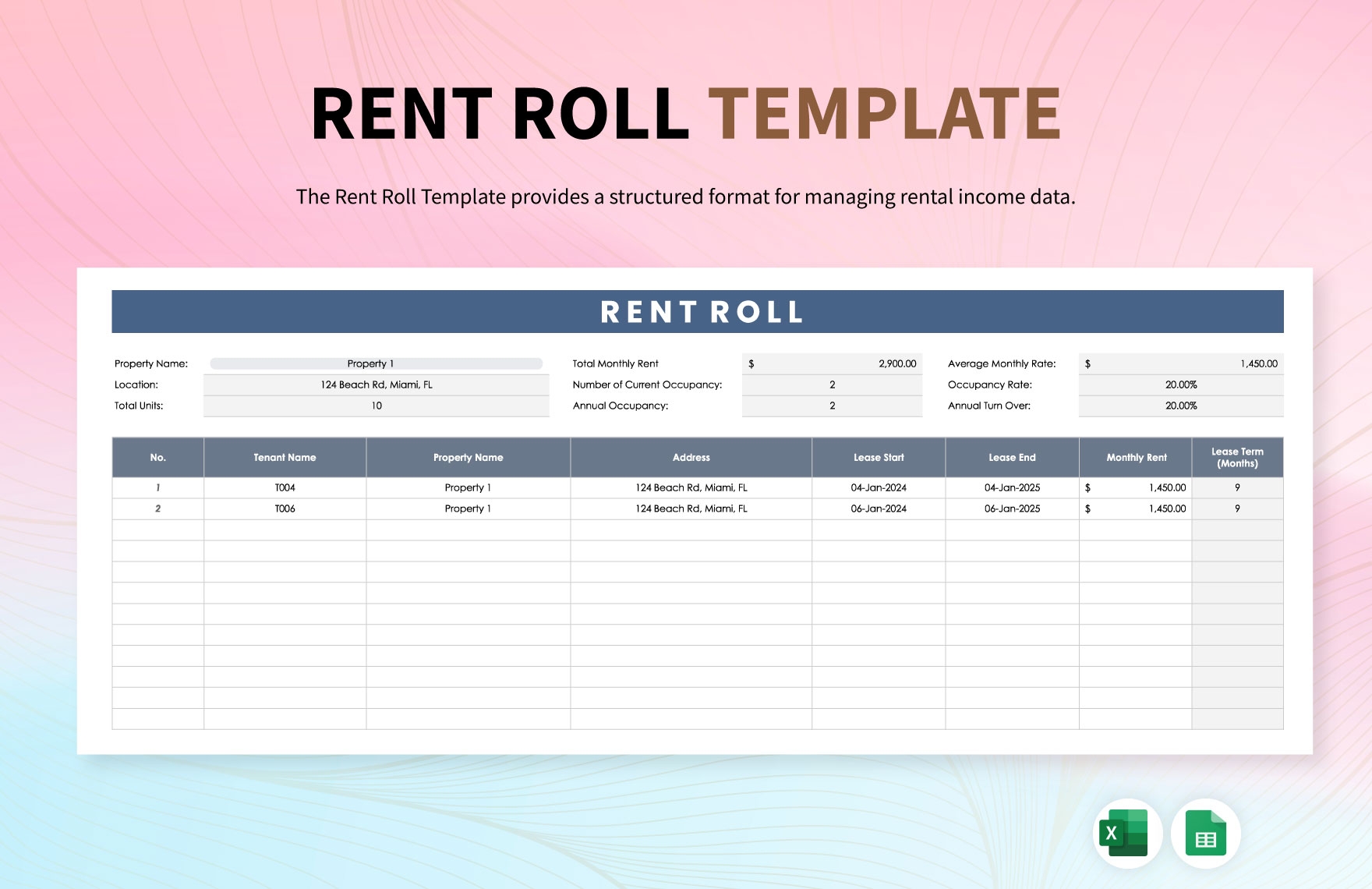 rent roll template