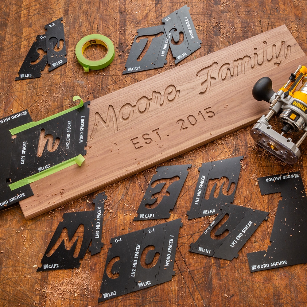 Rockler Interlock Signmaker s Templates Script Font Rockler