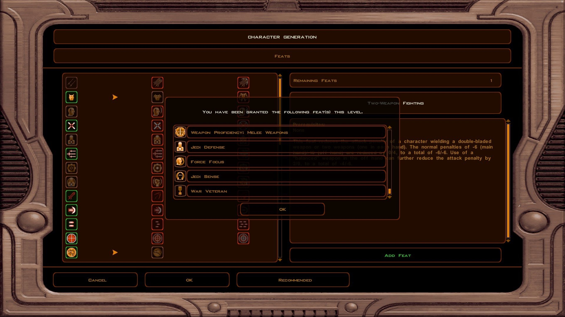 ROR Dev Diary 1 Main Menu Character Creation Revenge Of Revan Deadly Stream