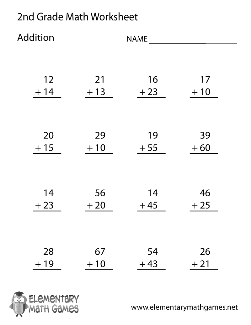 math 2nd grade worksheets