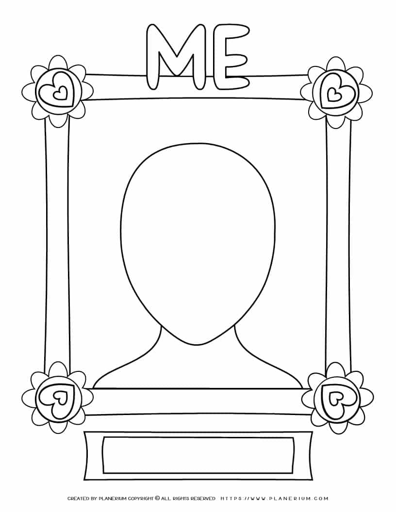 Self Portrait Template Printable Study Planner