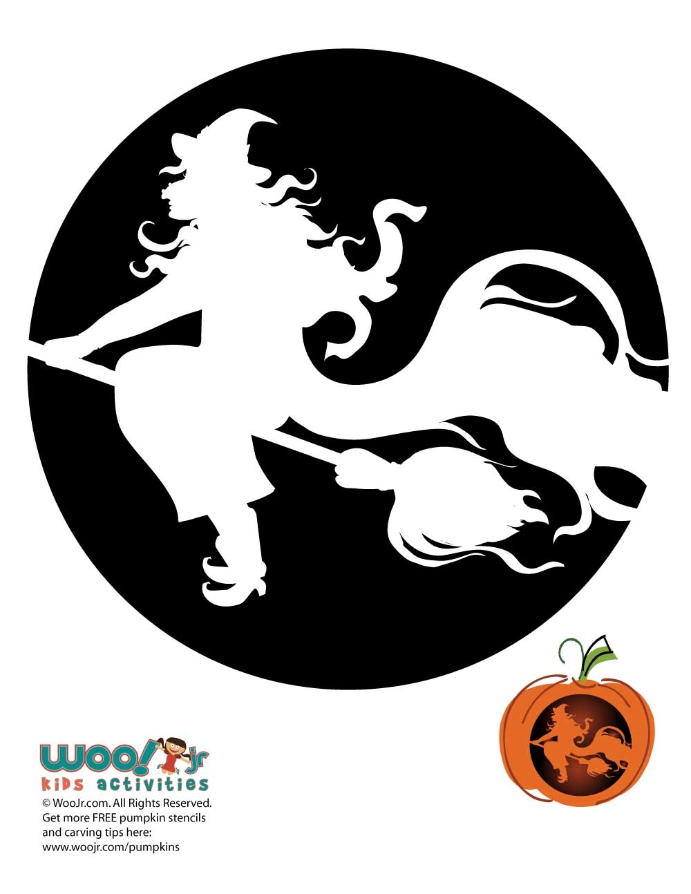 Simple Witch Pumpkin Carving