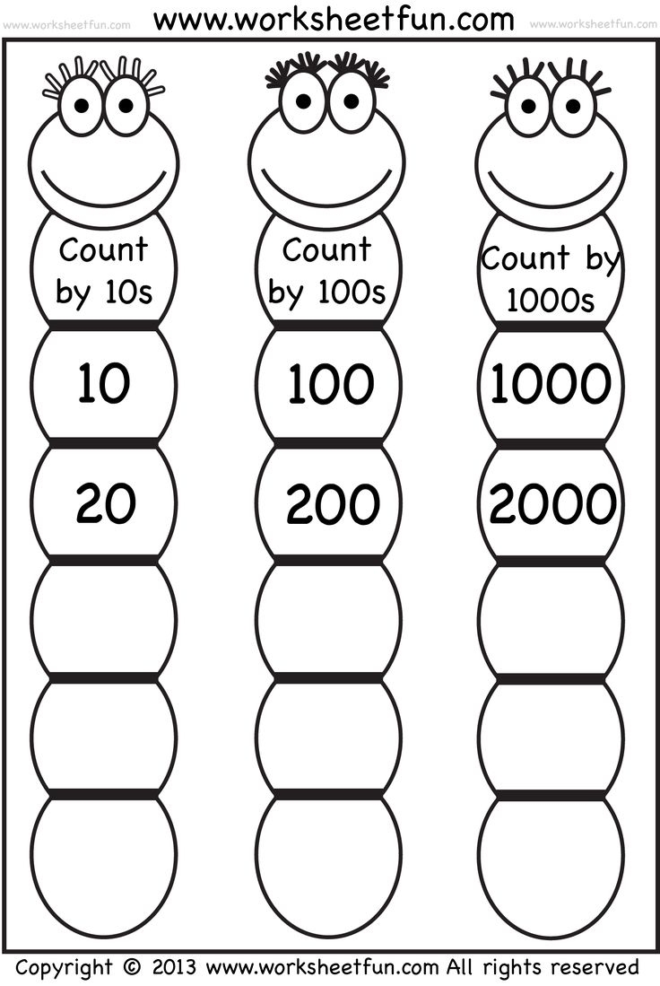 Skip Counting By 10 100 And 1000 FREE Printable Worksheets