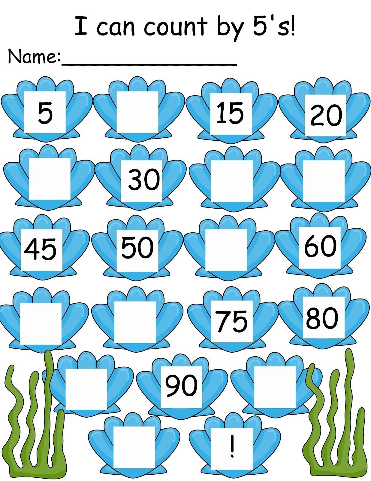 count by 5 worksheet