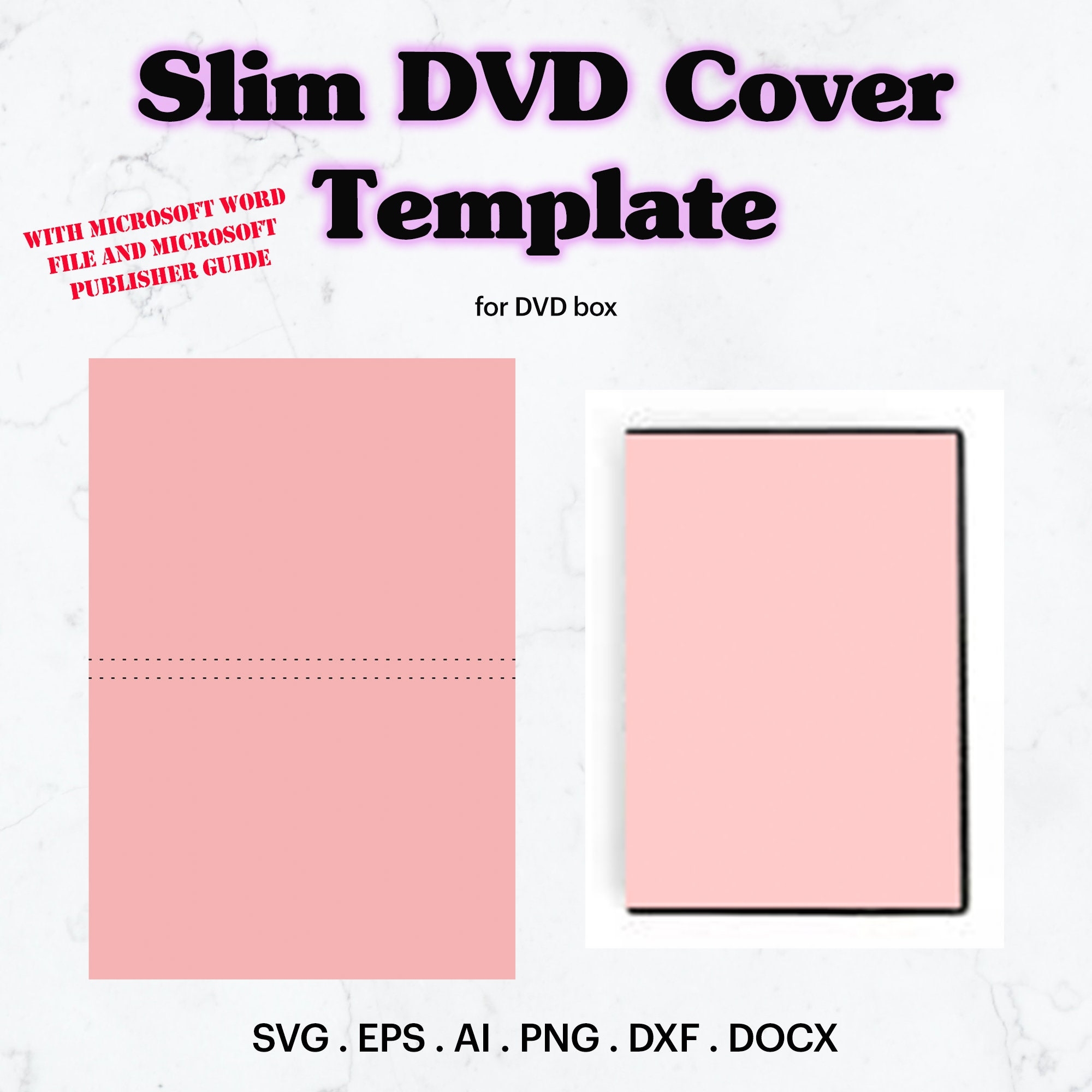 Slim DVD Cover Case Insert Template Svg DVD Label Template Slim DVD Case Template Custom Dvd Label Blank Case Label Cricut Silhouette Etsy