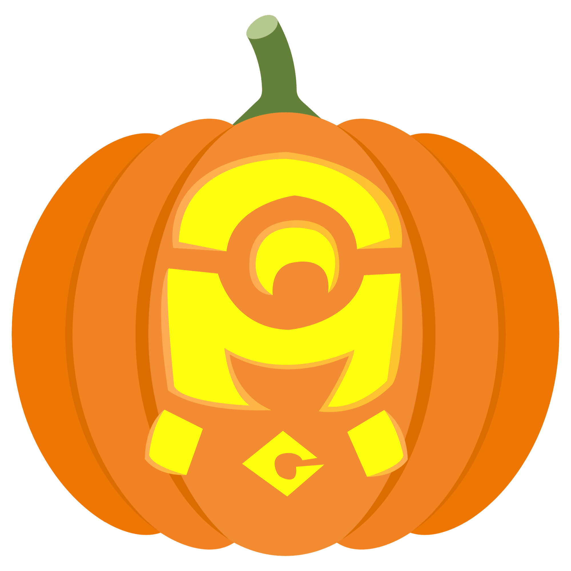 Smiling Minion Pumpkin Stencil Free Printable Paper raft Templates Smiling Minion Pumpkin Stencil Free Printable Paper raft Templates