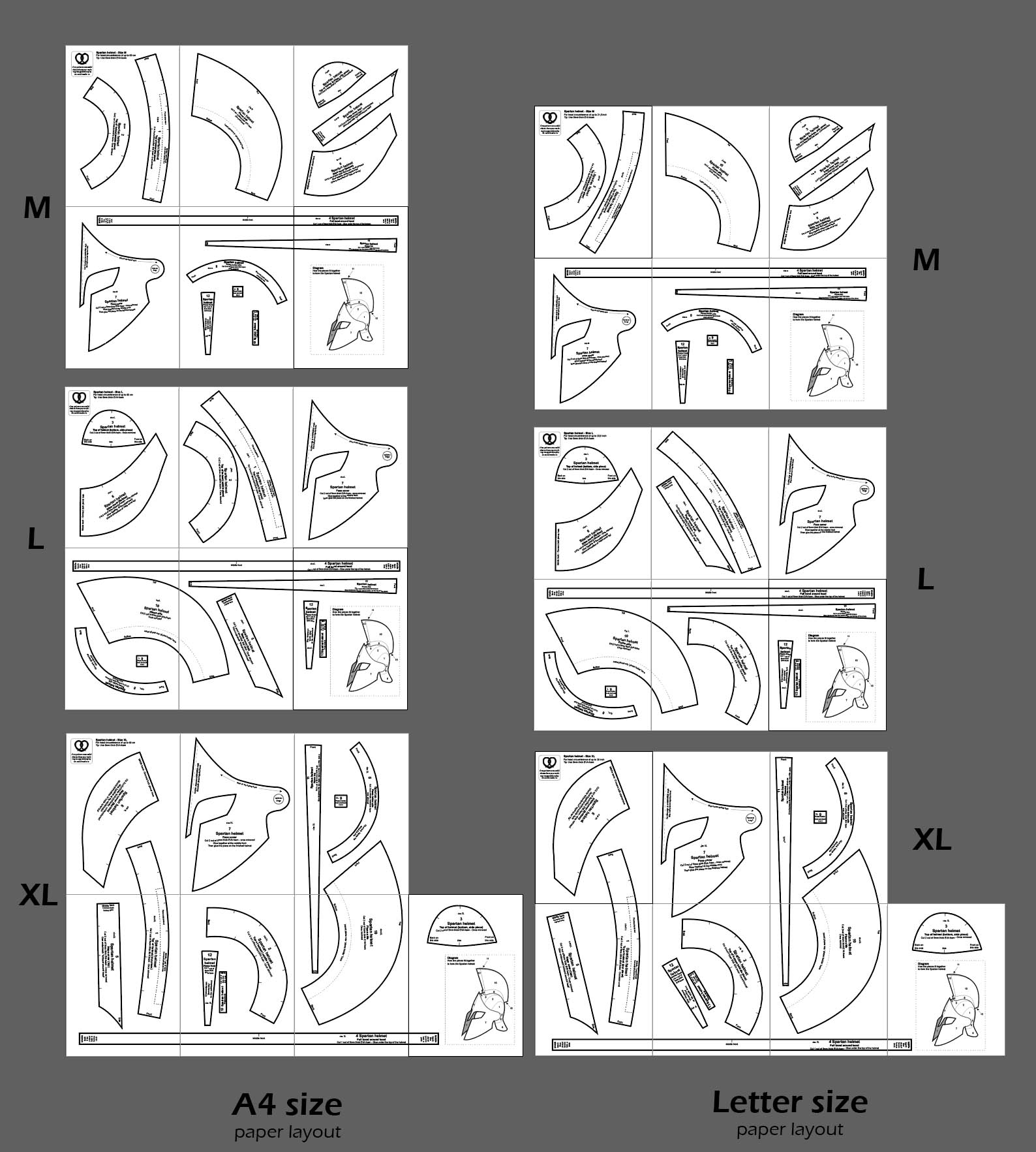 eva foam helmet template free pdf
