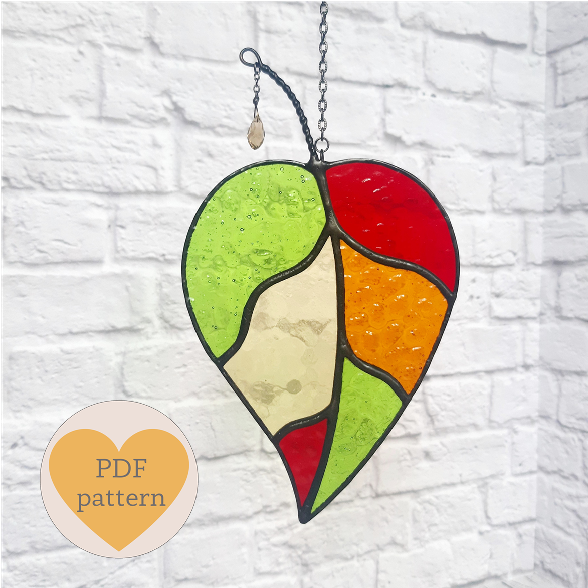 Stained Glass Pattern Leaf Suncatcher Stained Glass Pattern Leaf Suncatcher