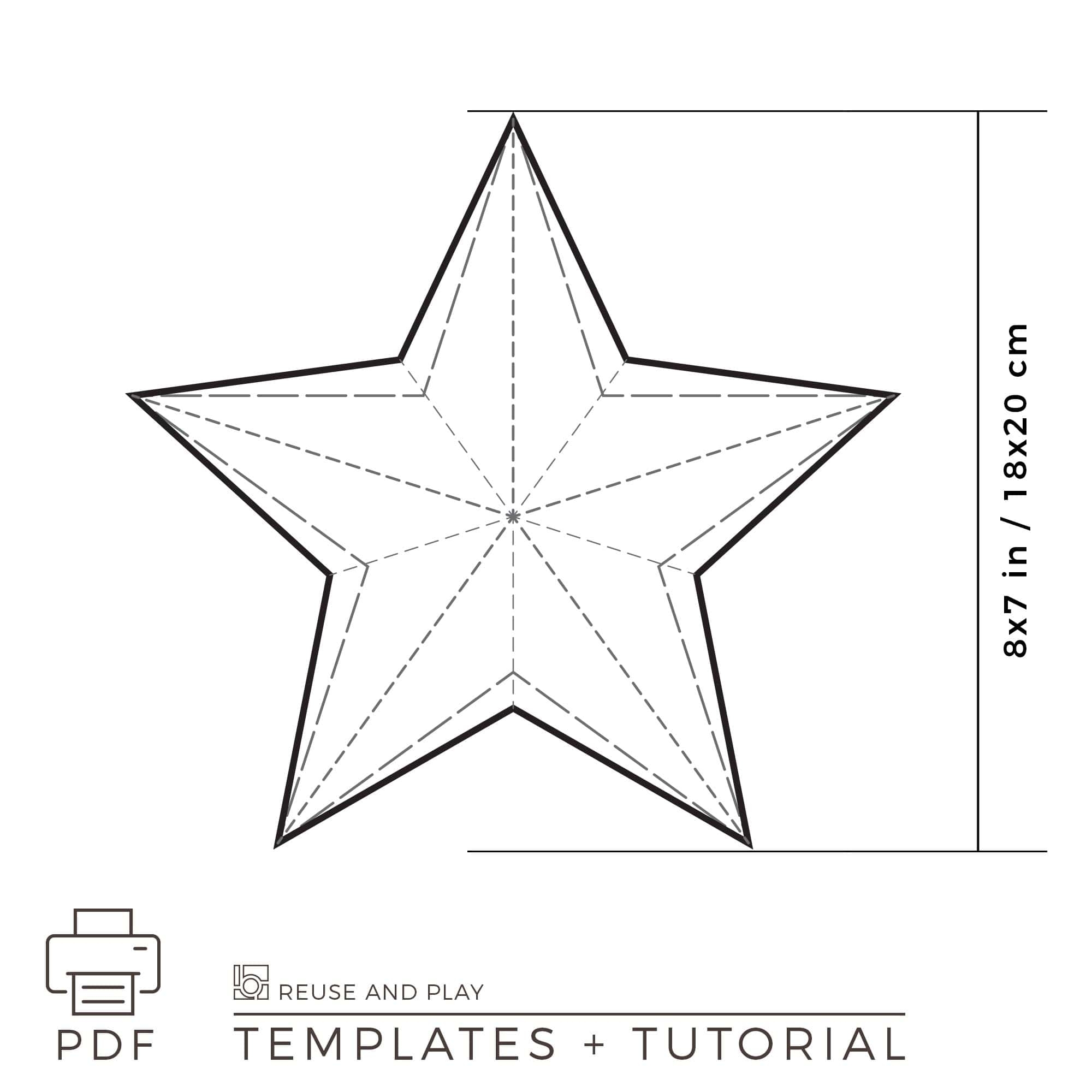template of a star