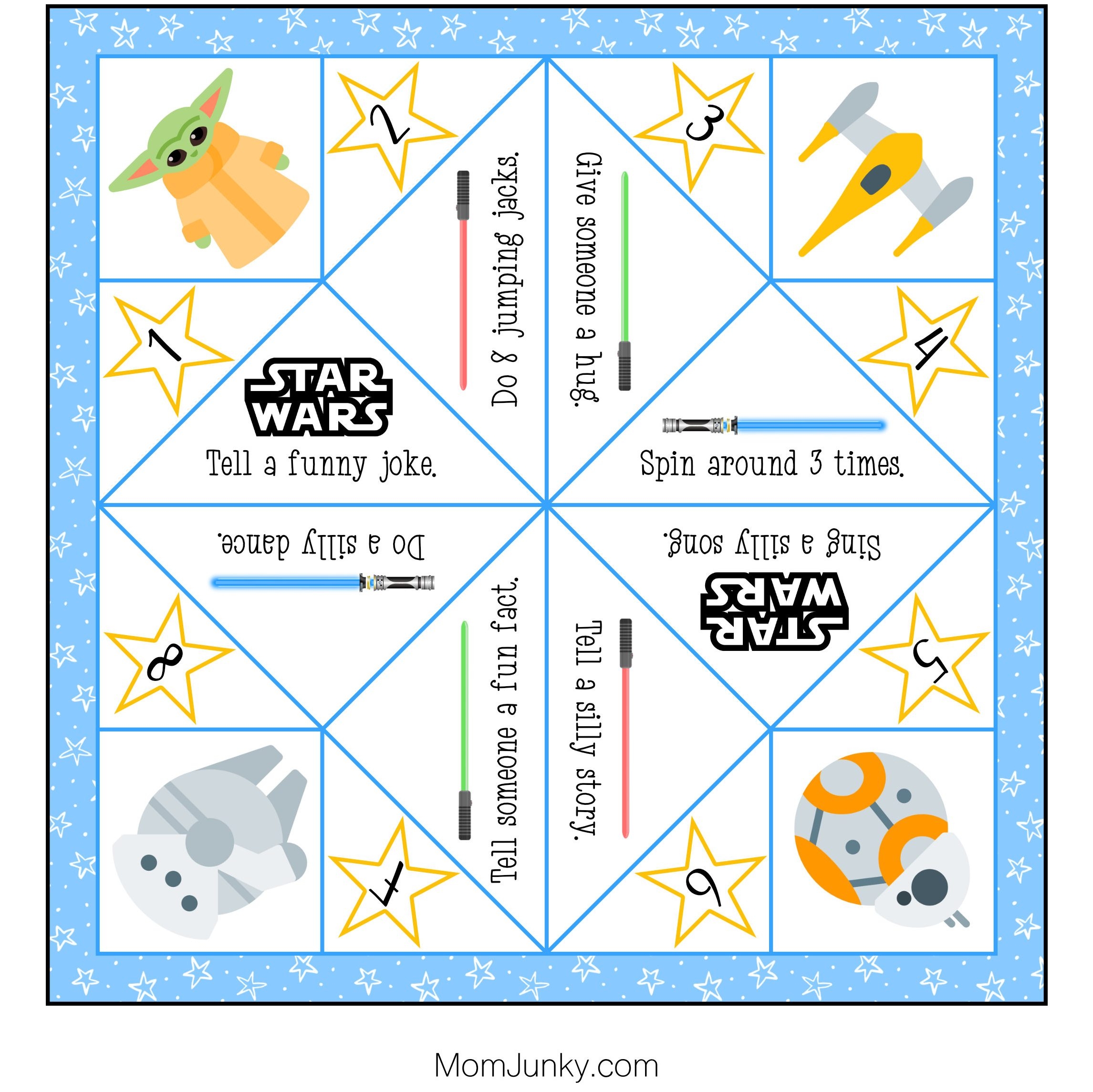 Star Wars Origami Fortune Teller Printables Included Mom Junky Star Wars Origami Fortune Teller Printables Included Mom Junky