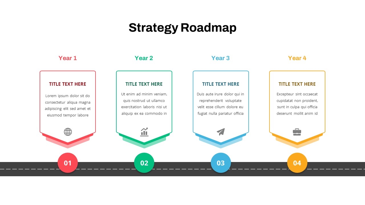 Strategy Roadmap Template For PowerPoint Google Slides