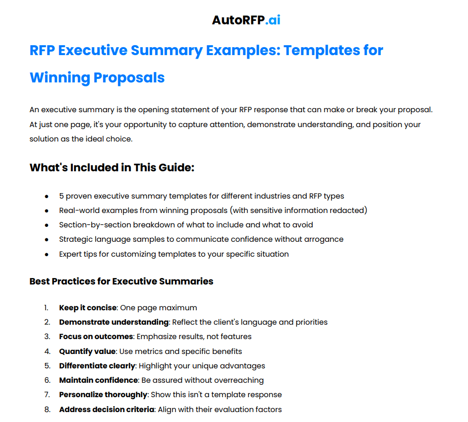 The Best 2026 RFP Response Template AutoRFP ai The Best 2026 RFP Response Template AutoRFP ai