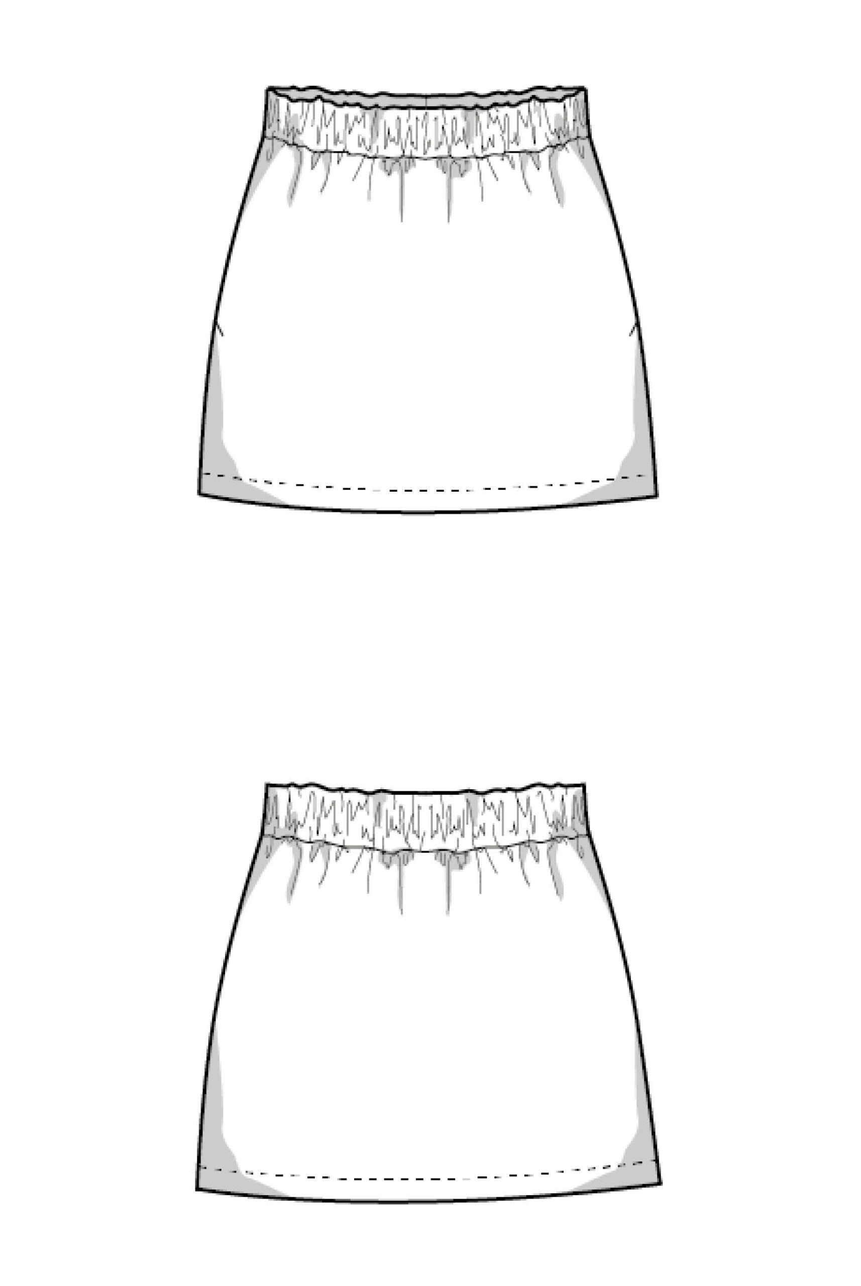 mini skirt template