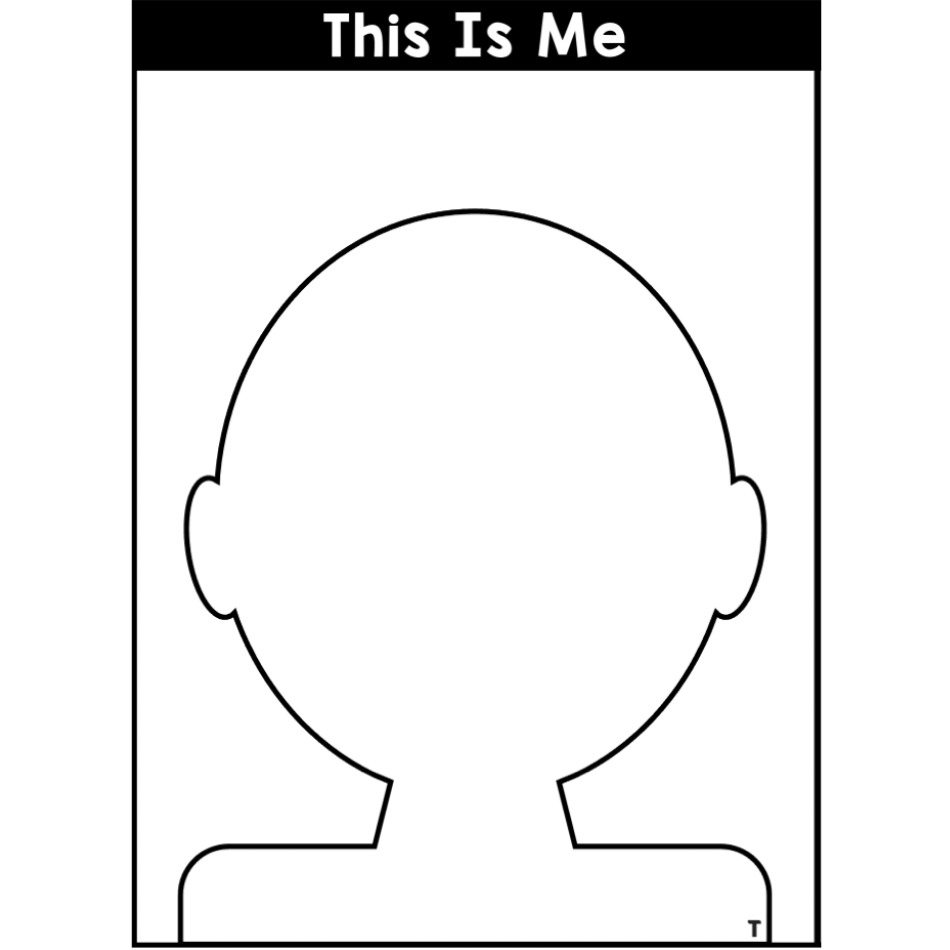 This Is Me Blank Face Template Top Teacher