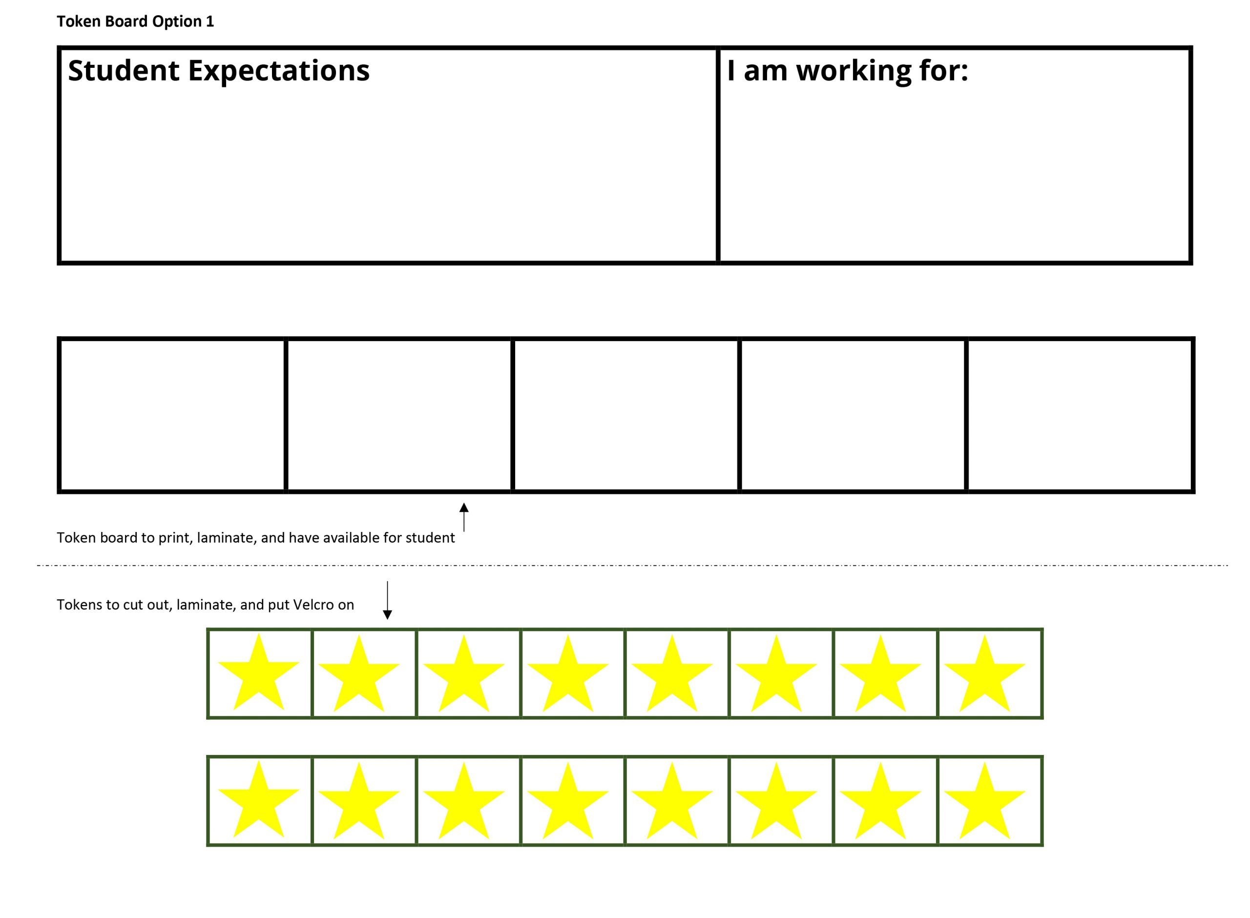 token board template