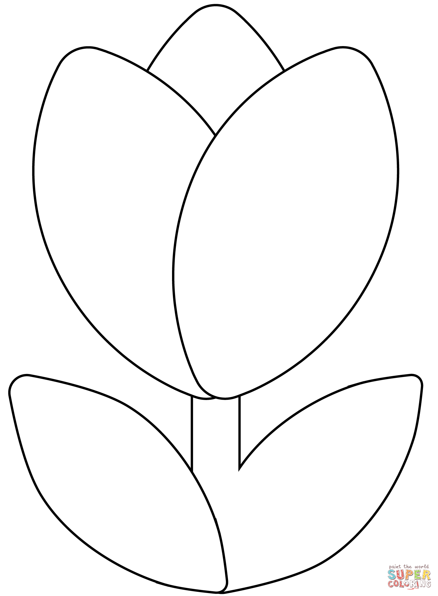 Tulip Emoji Coloring Page Free Printable