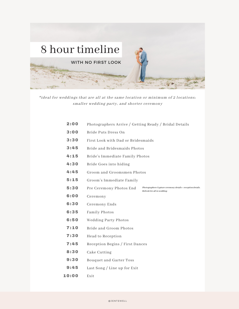 Wedding Day Timeline Example Fairhope 30A Alabama Wedding Photographer Jennie Tewell