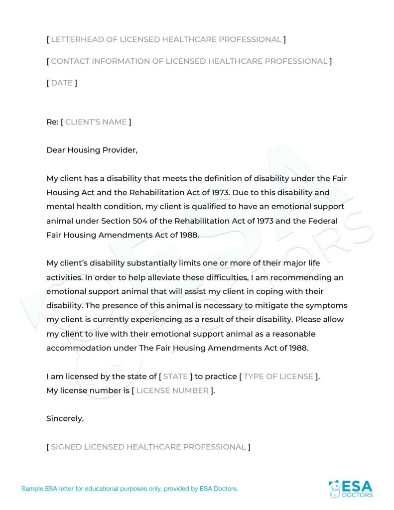 What Needs To Be On An ESA Letter R EmotionalSupportDogs