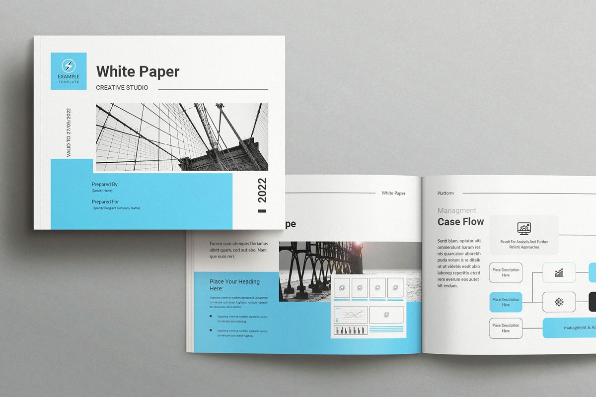 White Paper Template Landscape Brochure Trigtype 138816 PoweredTemplate