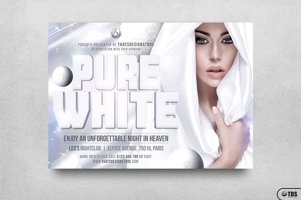White Party Flyer Template V3 Party Flyers For Photoshop White Party Flyer Template V3 Party Flyers For Photoshop