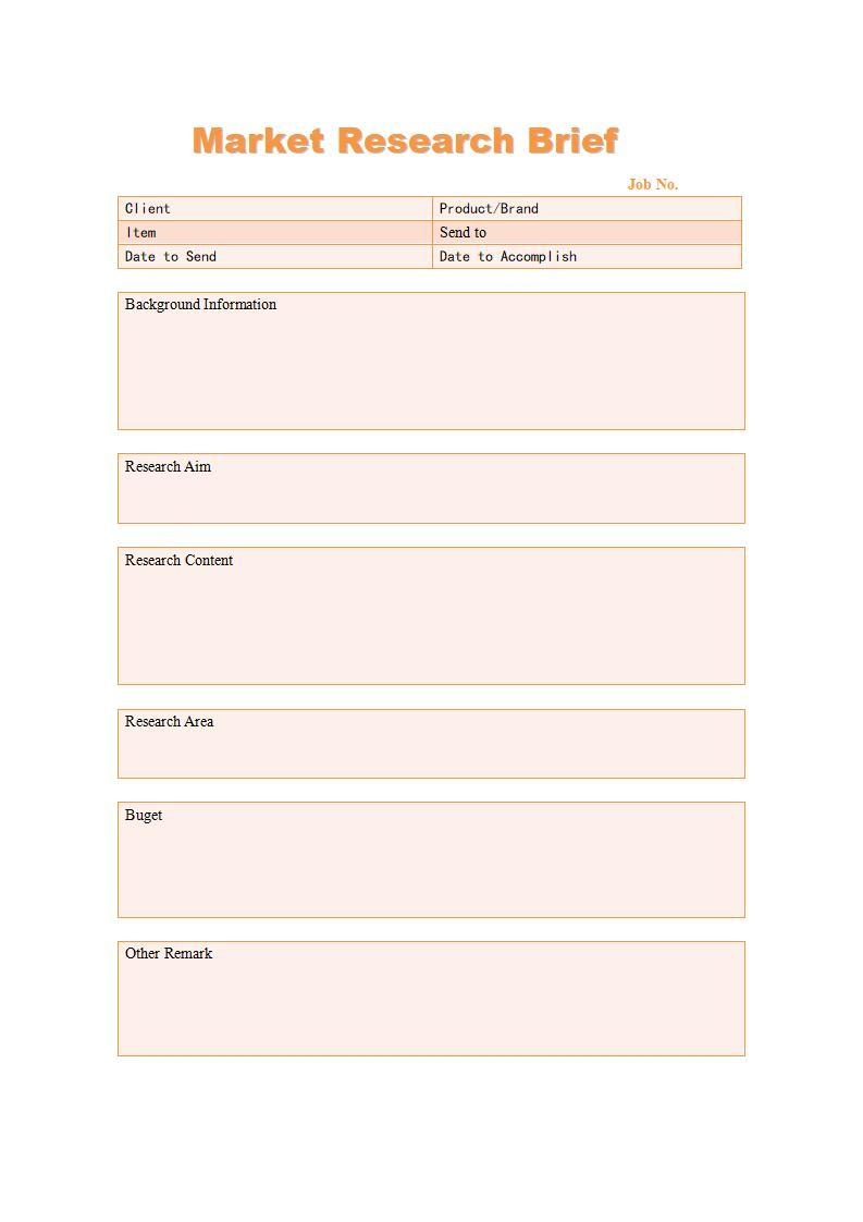 market research template market research template