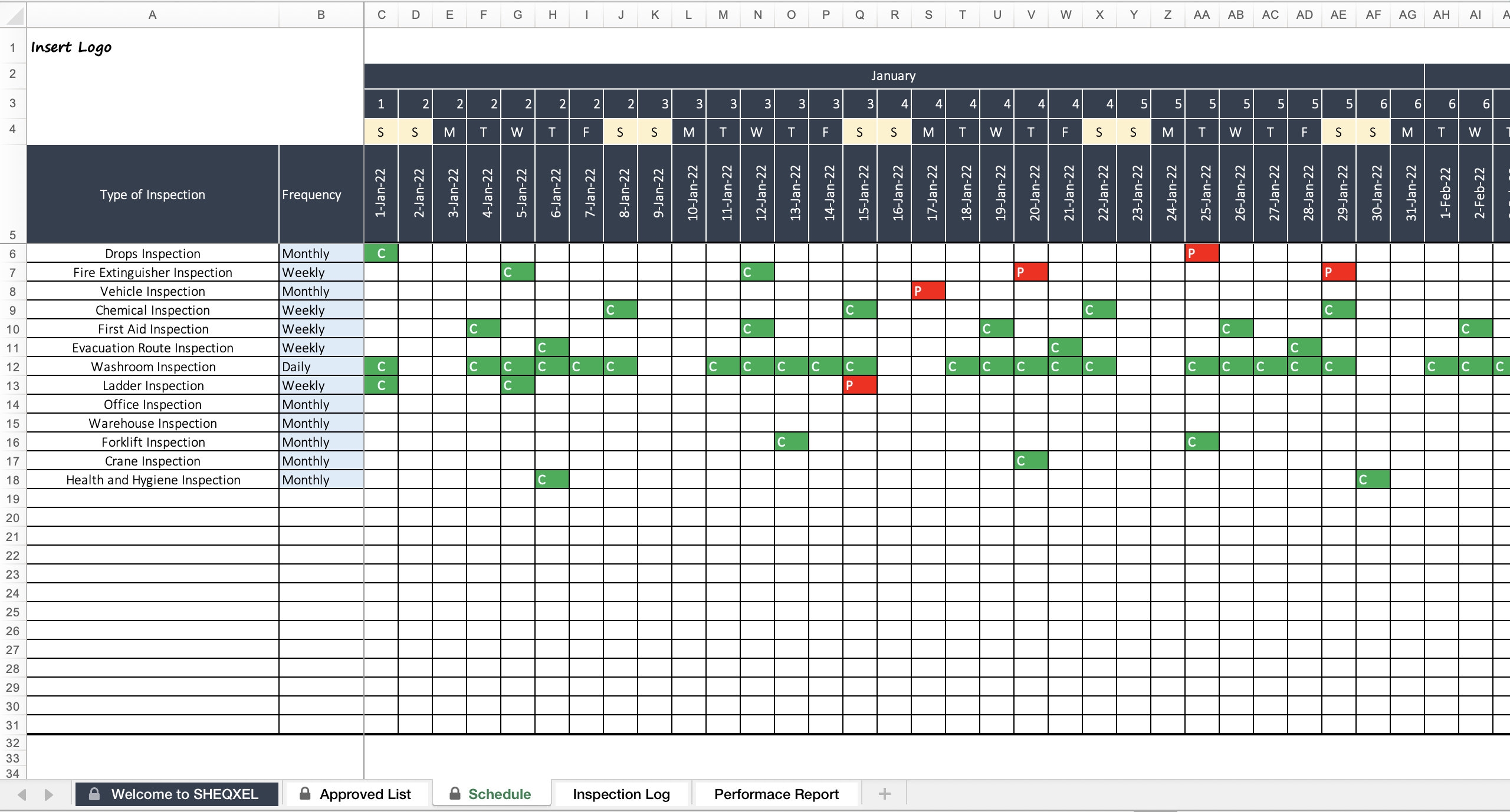 warehouse hse daily checklist template excel warehouse hse daily checklist template excel