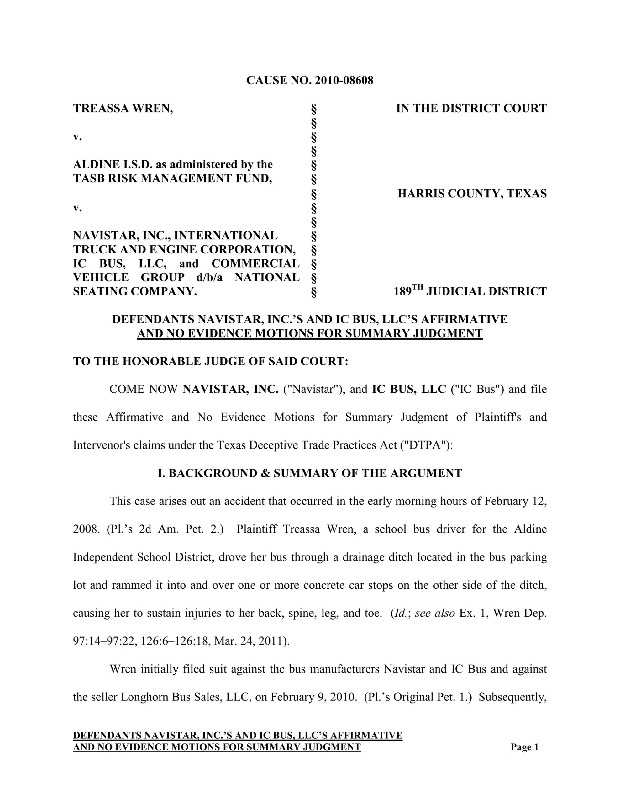 Writing Sample motion For Summary Judgment Abbreviated For Martinez Aaron pdf Writing Sample motion For Summary Judgment Abbreviated For Martinez Aaron pdf